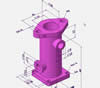 Creo7.0圆柱型机座零件3D尺寸标注